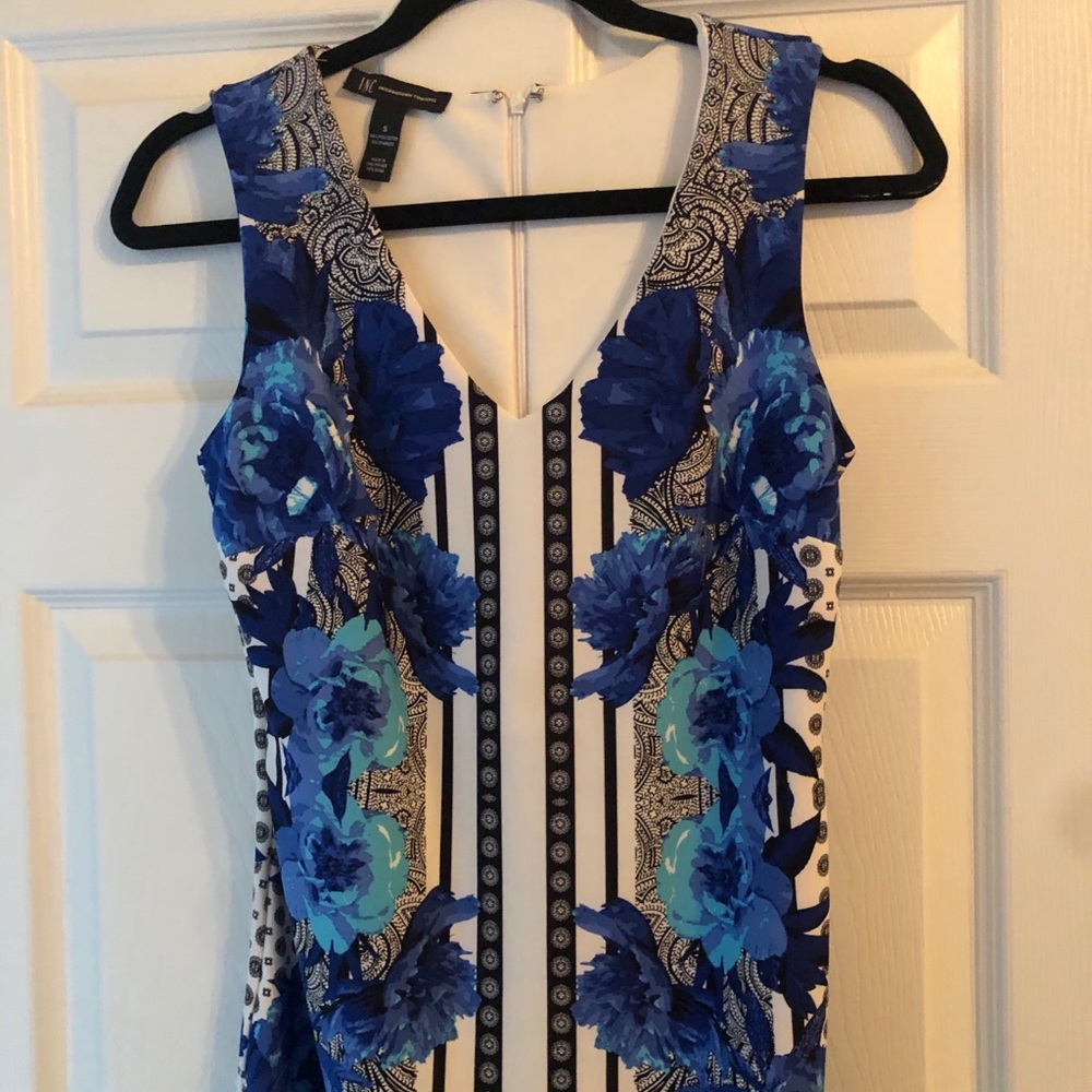 INC Blue Floral Dress